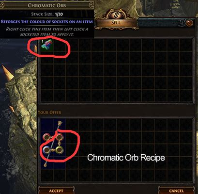 poe chromatic orb recipe|How to get Chromatic orbs : r/pathofexile